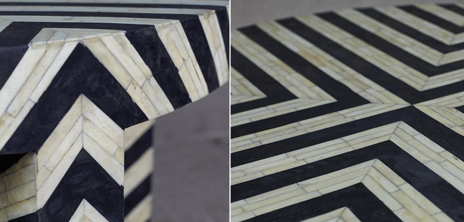 Кофейный стол Inlaid Bone Zigzag Кофейный стол Inlaid Bone Zigzag - Loft-Concept в Твери