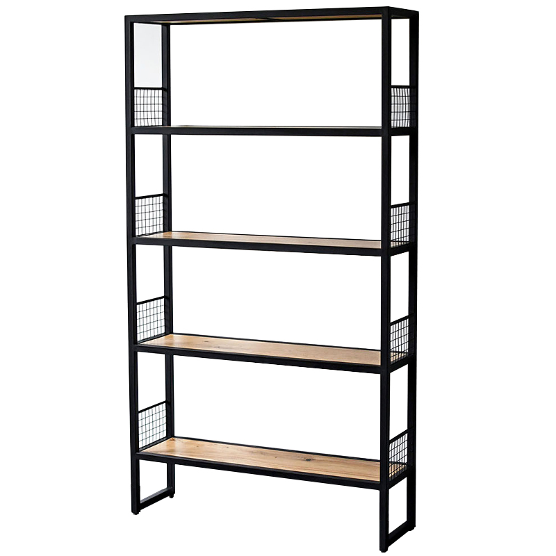 Стеллаж Richie Industrial Metal Rust Rack Древесина Черный Стеллаж Richie Industrial Metal Rust Rack Древесина Черный в Твери | Loft Concept