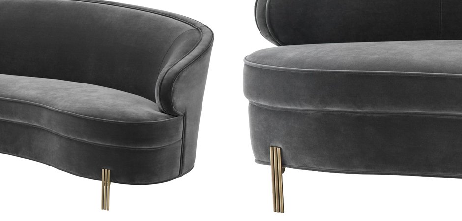 Диван Eichholtz Sofa Pierson dark grey Диван Eichholtz Sofa Pierson dark grey - Loft-Concept в Твери