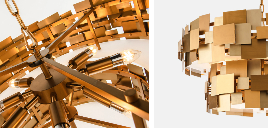 Люстра Gold Plate Chandelier 8 Люстра Gold Plate Chandelier 8 - Loft-Concept в Твери