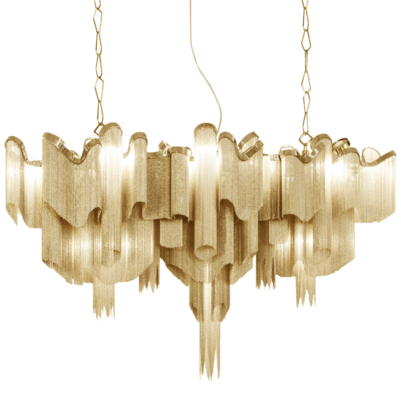 Люстра Terzani STREAM Gold Глянцевое золото Люстра Terzani STREAM Gold Глянцевое золото в Твери | Loft Concept