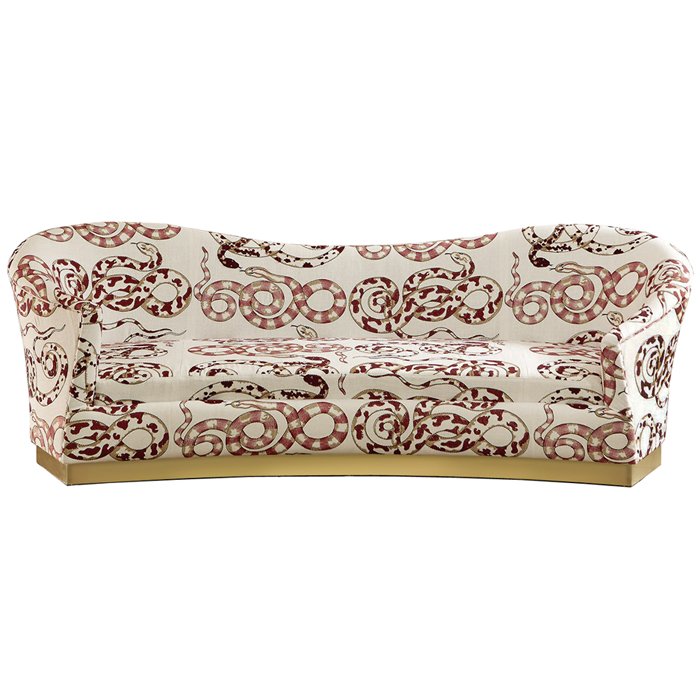 Диван KELLY SOFA Venimeuses Snake Embroidery Белый в Твери | Loft Concept 