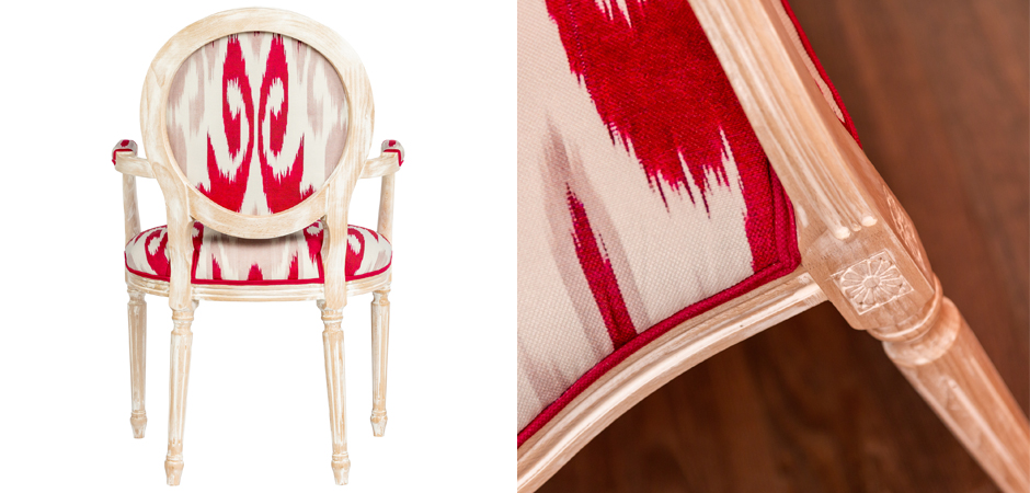 Стул с подлокотниками Ikat Pattern Красный Стул с подлокотниками Ikat Pattern Красный - Loft-Concept в Твери