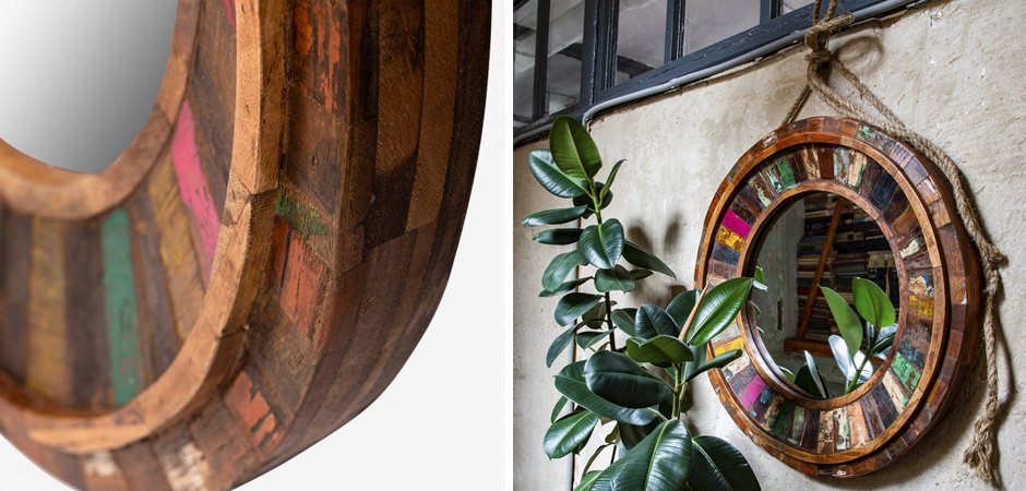 Зеркало Antique Wood Circle Зеркало Antique Wood Circle - Loft-Concept в Твери