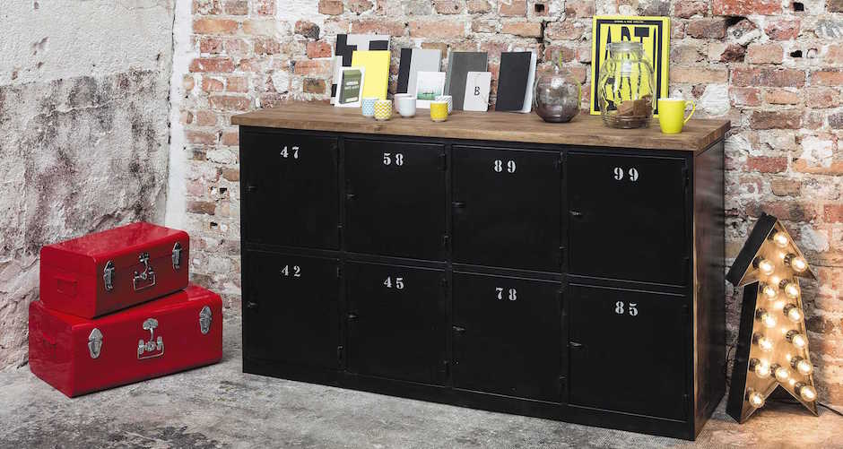 Комод в стиле Лофт с 8-ю дверцами Industrial Rust Eight Chest Комод в стиле Лофт с 8-ю дверцами Industrial Rust Eight Chest - Loft-Concept в Твери