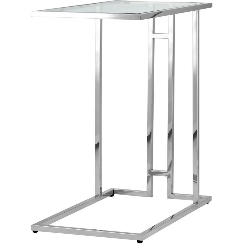 Стол приставной Lasker Milan Tables Silver Серебряный Прозрачное Стекло в Твери | Loft Concept 