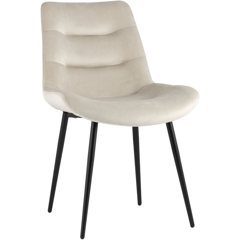 Стул Austin Chair Молочный Веелюр Молочный Черный Стул Austin Chair Молочный Веелюр Молочный Черный в Твери | Loft Concept