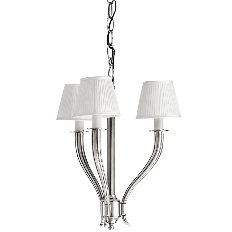 Люстра Eichholtz Chandelier Mayflower 3 Белый Нержавеющая сталь Люстра Eichholtz Chandelier Mayflower 3 Белый Нержавеющая сталь в Твери | Loft Concept