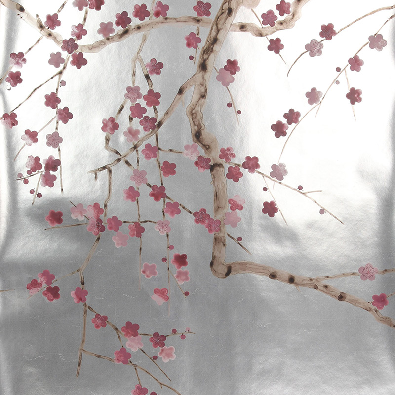 Обои ручная роспись Plum Blossom Blossom on Tarnished Silver gilded paper Обои ручная роспись Plum Blossom Blossom on Tarnished Silver gilded paper в Твери | Loft Concept