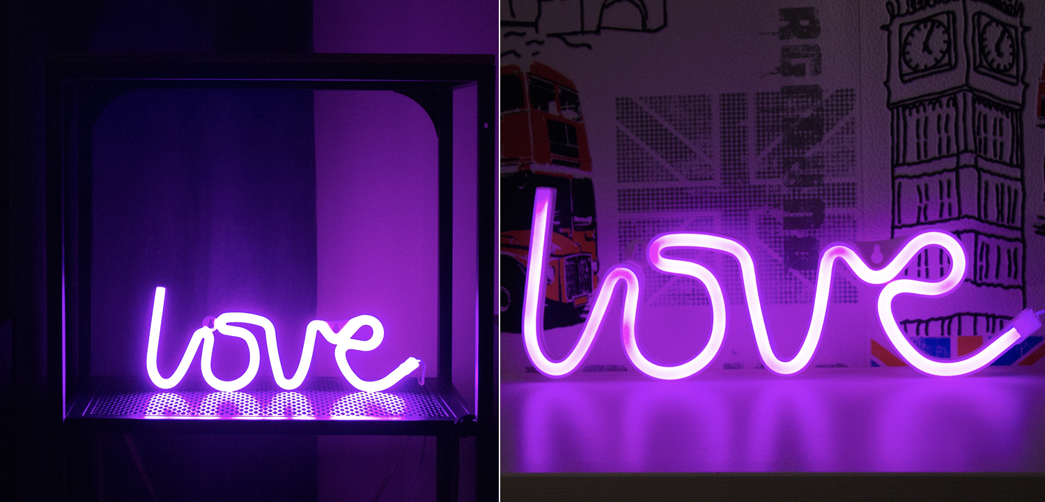 Неоновая лампа LOVE - фото №1