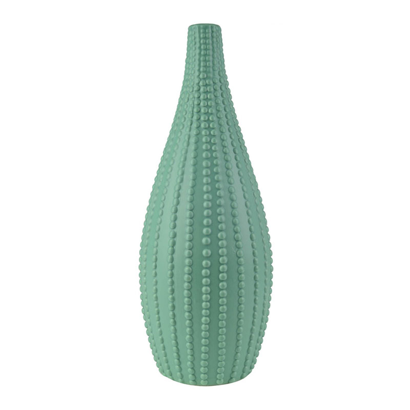 Ваза Ribbed Vase Narrow Throat turquoise 38 Бирюзовый Ваза Ribbed Vase Narrow Throat turquoise 38 Бирюзовый в Твери | Loft Concept