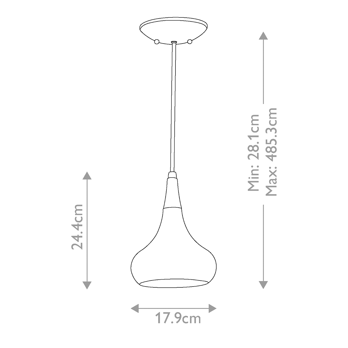  Подвесной светильник с каплевидным плафоном темного цвета Feiss в Твери