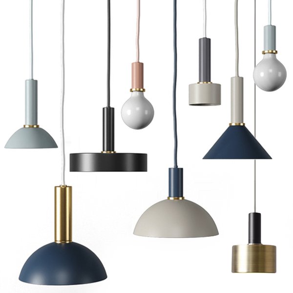 Подвесной светильник Ferm Living Socket Pendant High Черный Латунь Голубой пастельный Темно-синий Белый Дымчатая Роза Подвесной светильник Ferm Living Socket Pendant High Черный Латунь Голубой пастельный Темно-синий Белый Дымчатая Роза в Твери | Loft Concept