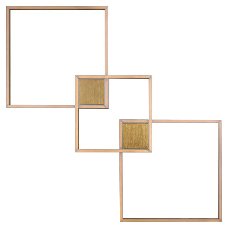 Потолочный светильник Squares Trio Geometrical Shape Ceiling Light Золотой Белый в Твери | Loft Concept 