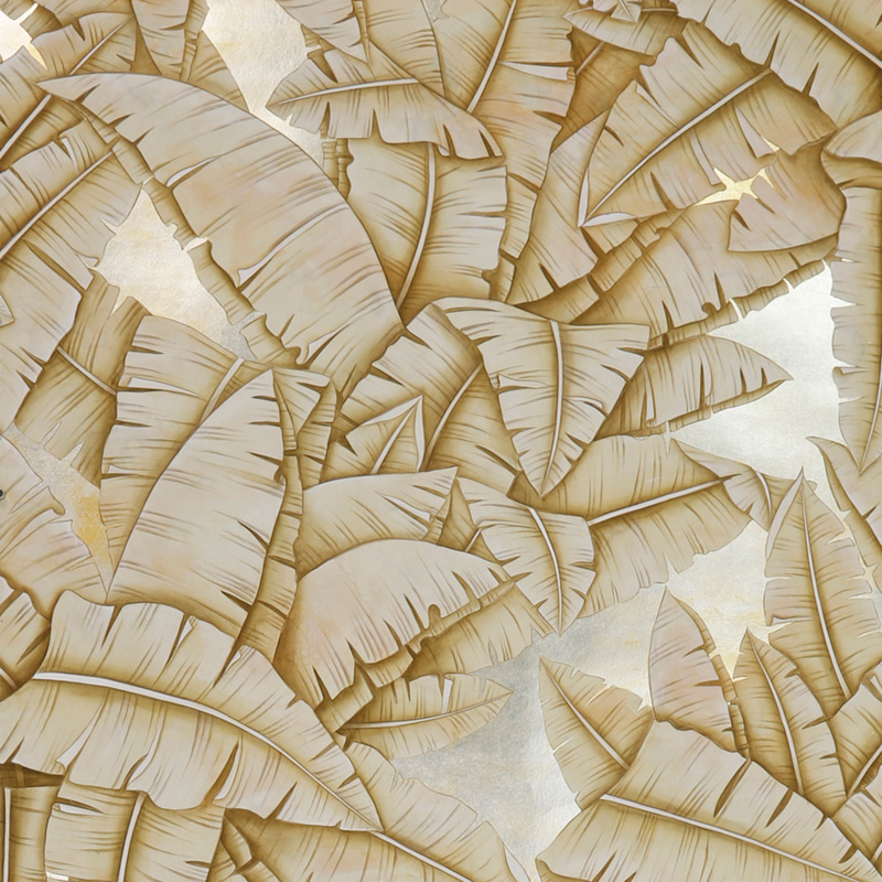 Обои ручная роспись Palms Sand on Tarnished Silver gilded paper with nickel pearlescent antiquing Обои ручная роспись Palms Sand on Tarnished Silver gilded paper with nickel pearlescent antiquing в Твери | Loft Concept