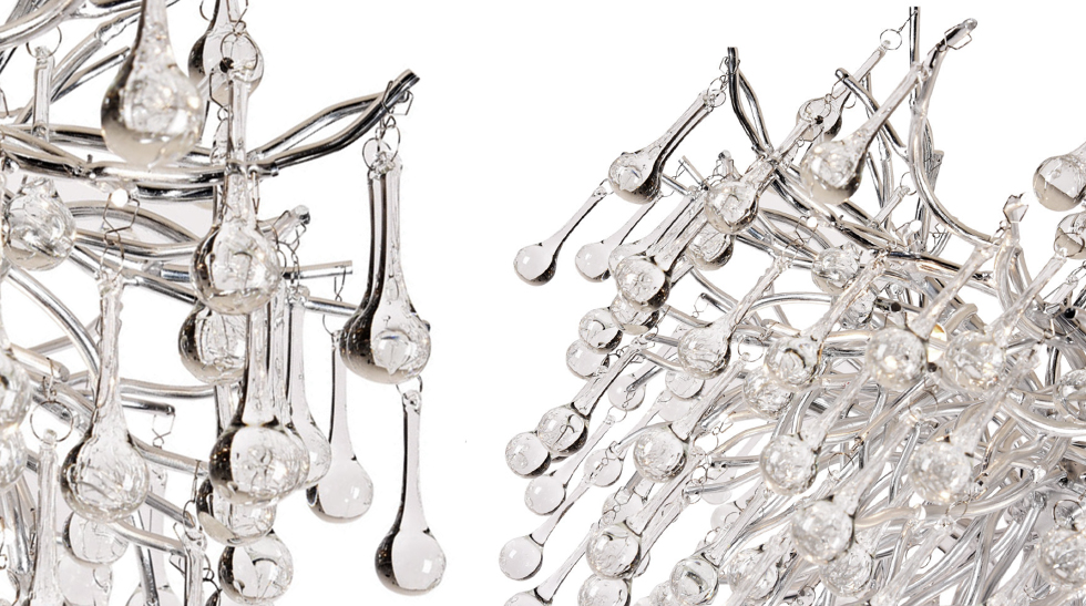 Люстра Droplet Chandelier Silver 80 Люстра Droplet Chandelier Silver 80 - Loft-Concept в Твери