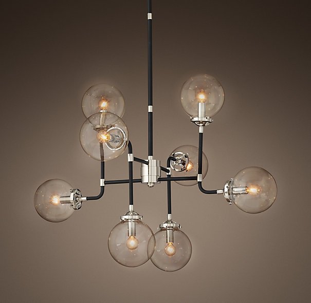 Люстра BISTRO GLOBE CLEAR GLASS SILVER CHANDELIER 8 Черный Серебряный Прозрачное Стекло Люстра BISTRO GLOBE CLEAR GLASS SILVER CHANDELIER 8 Черный Серебряный Прозрачное Стекло в Твери | Loft Concept