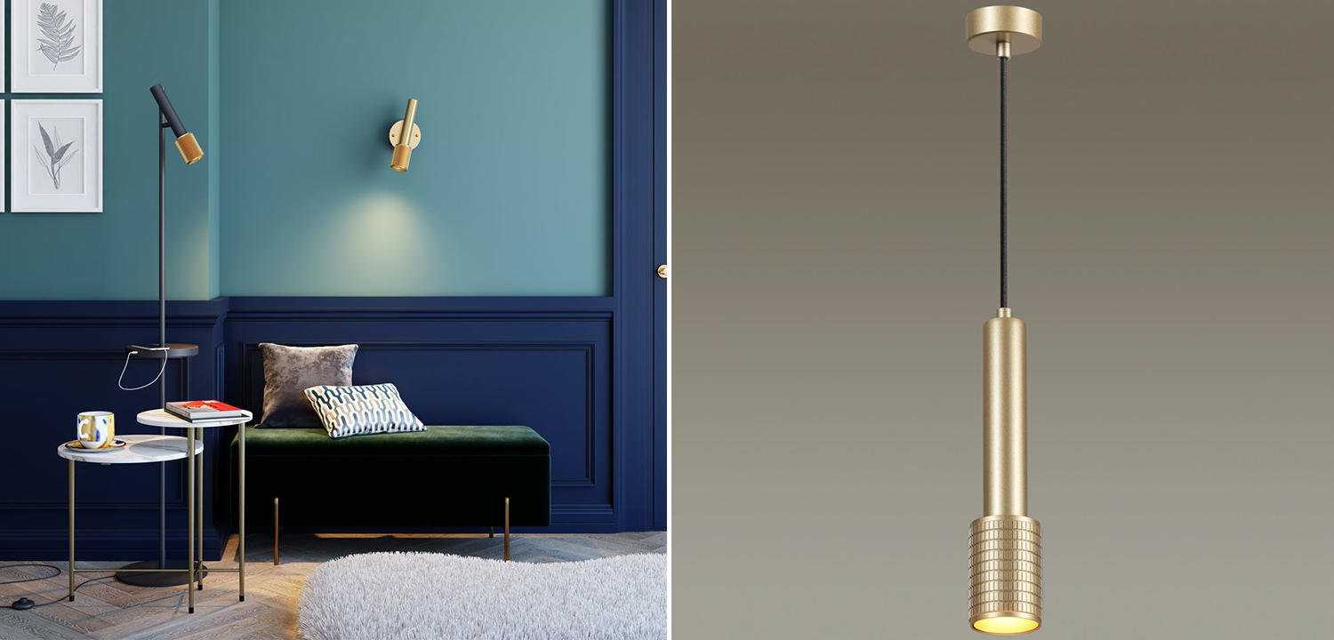 Подвесной светильник Eneko Gold Hanging Lamp - фото