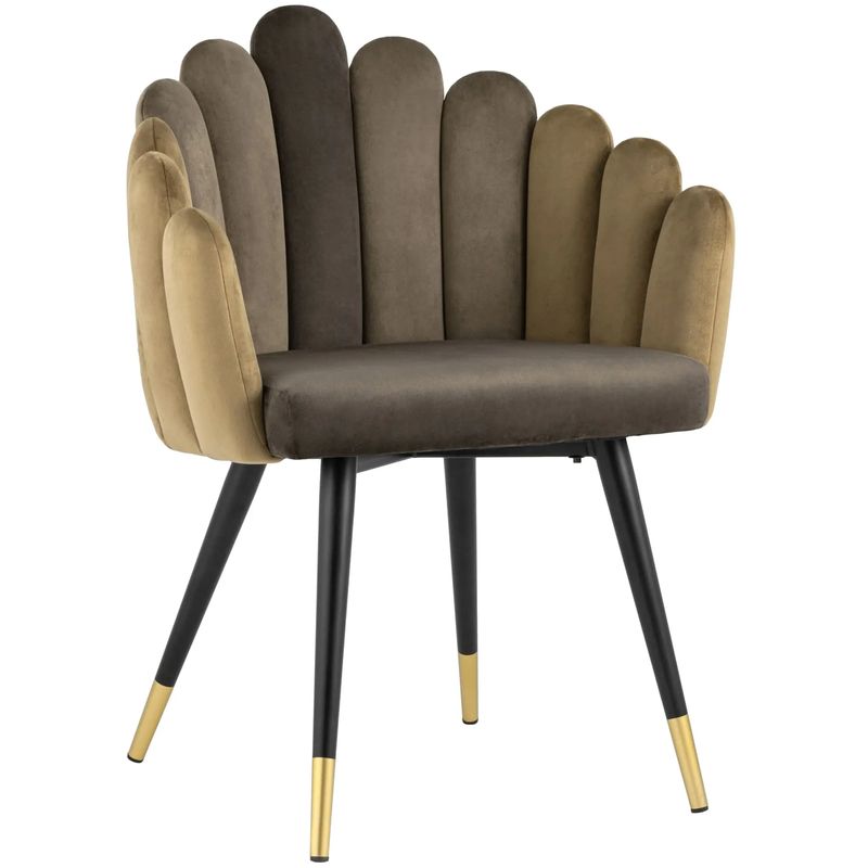 Стул Camellia Chair Коричневый Велюр Коричневый Черный Стул Camellia Chair Коричневый Велюр Коричневый Черный в Твери | Loft Concept