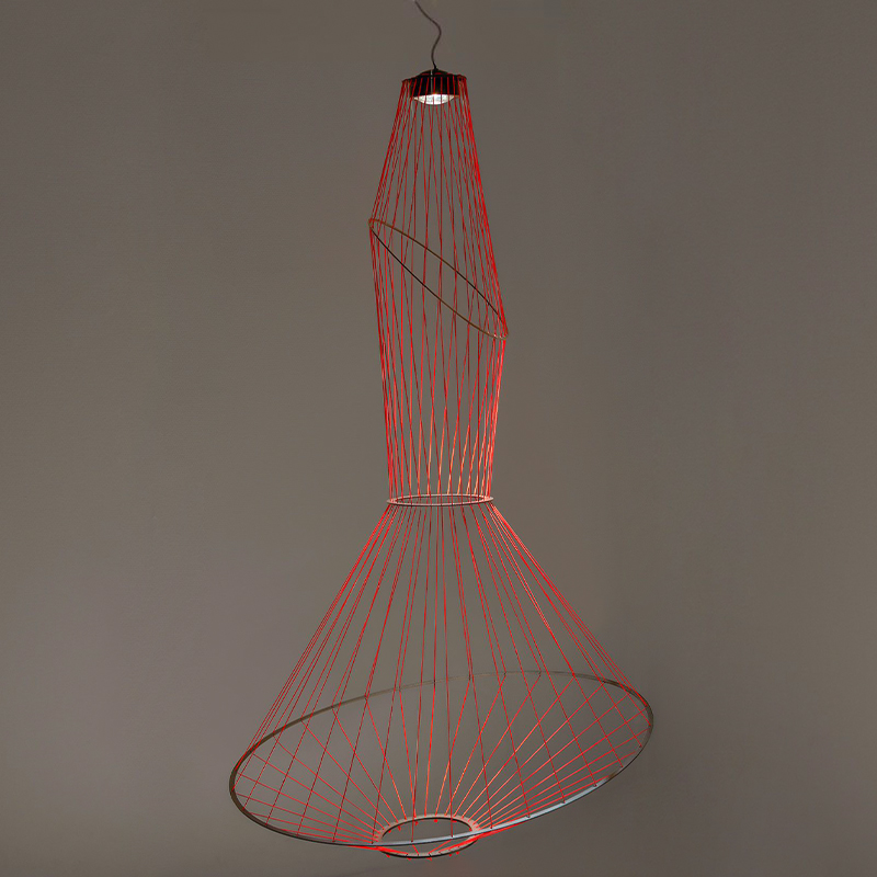 Люстра Light Threads Object Lighting Красный Черный Люстра Light Threads Object Lighting Красный Черный в Твери | Loft Concept