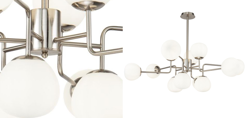 Люстра Tiepolo Ball Chandelier Nickel 12 Люстра Tiepolo Ball Chandelier Nickel 12 - Loft-Concept в Твери