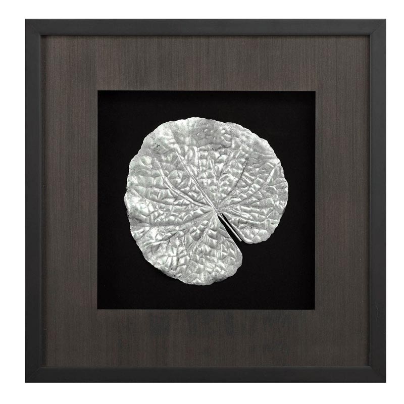 Панно Cassian Reniform Leaf Черный Серебряный Панно Cassian Reniform Leaf Черный Серебряный в Твери | Loft Concept