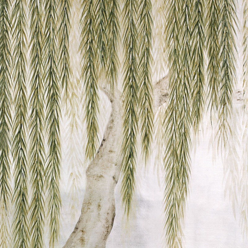 Обои ручная роспись Willow Original colourway on Tarnished Silver gilded paper Обои ручная роспись Willow Original colourway on Tarnished Silver gilded paper в Твери | Loft Concept