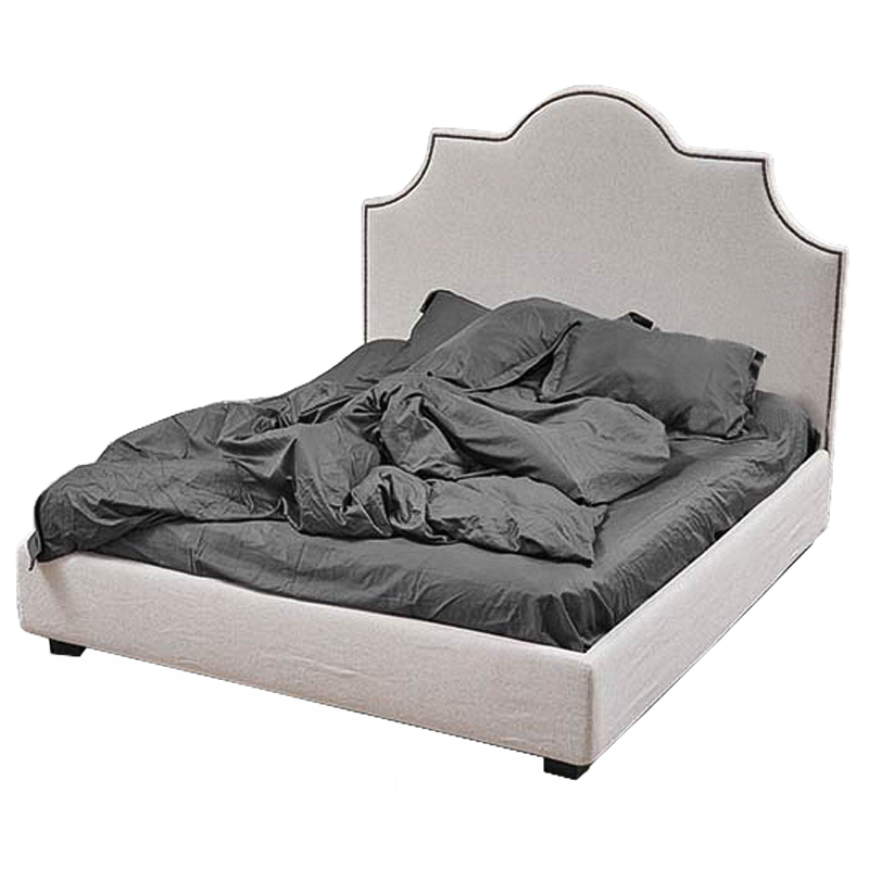 Кровать Headboard Angles Bed Светло-серый в Твери | Loft Concept 