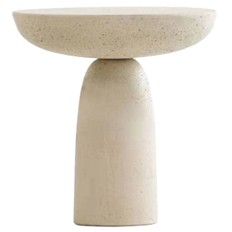 Приставной стол Tori Trawertine Side Table M Бежевый Приставной стол Tori Trawertine Side Table M Бежевый в Твери | Loft Concept