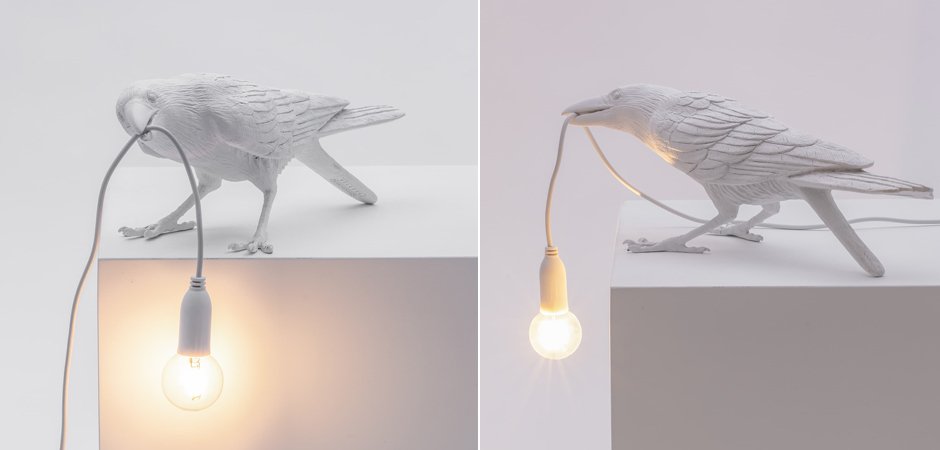 Настольная лампа Seletti Bird Lamp White Playing Настольная лампа Seletti Bird Lamp White Playing - Loft-Concept в Твери