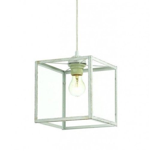 Подвесной светильник Loft Industrial Ortogonal Pendant Cube White Прозрачное Стекло Коричневый Подвесной светильник Loft Industrial Ortogonal Pendant Cube White Прозрачное Стекло Коричневый в Твери | Loft Concept