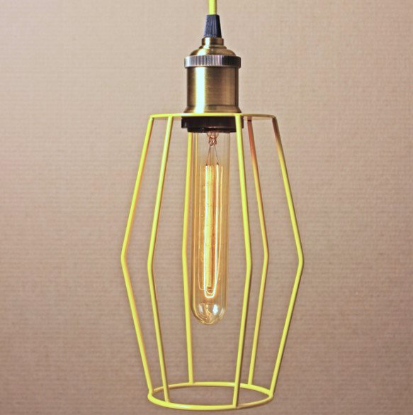 Подвесной светильник Wire Cage Pendant Spauk Yellow Желтый в Твери | Loft Concept 