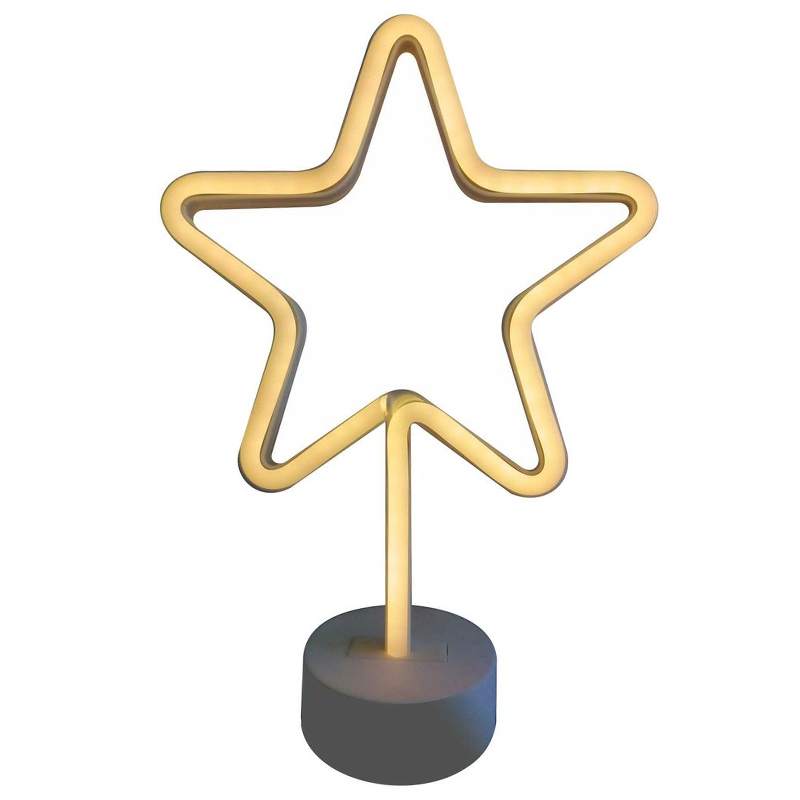Неоновая настольная лампа Night Star Белый Неоновая настольная лампа Night Star Белый в Твери | Loft Concept