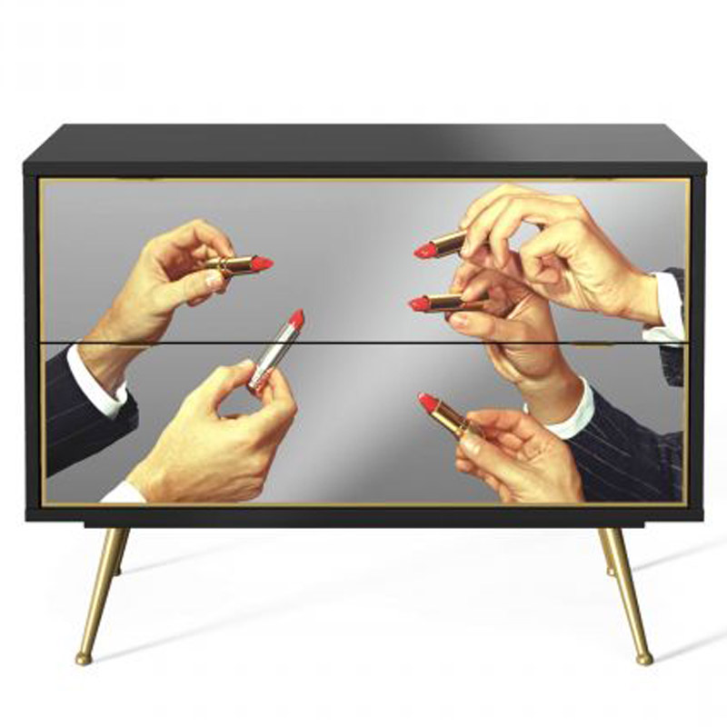 Комод Seletti Chest of Two Drawers Lipstick Мульти Черный Золотой Шампань Комод Seletti Chest of Two Drawers Lipstick Мульти Черный Золотой Шампань в Твери | Loft Concept