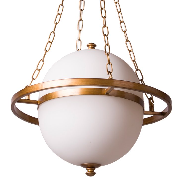 Люстра Saturn Chandelier Золотой Молочный Люстра Saturn Chandelier Золотой Молочный в Твери | Loft Concept