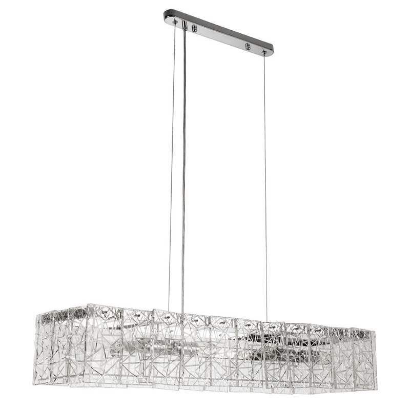 Люстра Alvaro Crystal Rectangular Chandelier Прозрачный Хром Люстра Alvaro Crystal Rectangular Chandelier Прозрачный Хром в Твери | Loft Concept