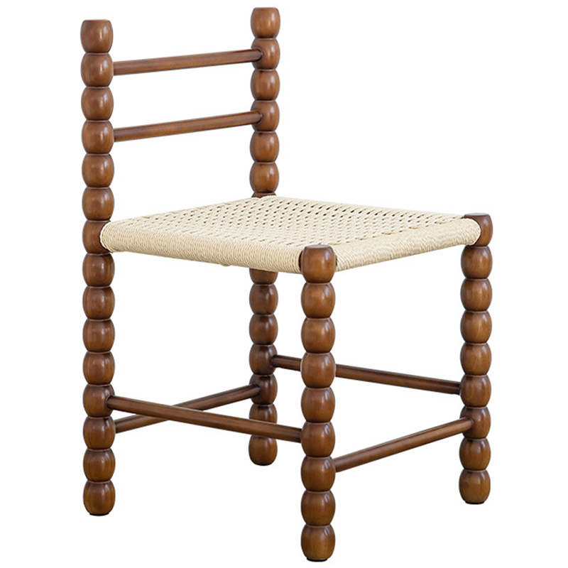 Стул French Corner Chair Brown Коричневый Бежевый Стул French Corner Chair Brown Коричневый Бежевый в Твери | Loft Concept