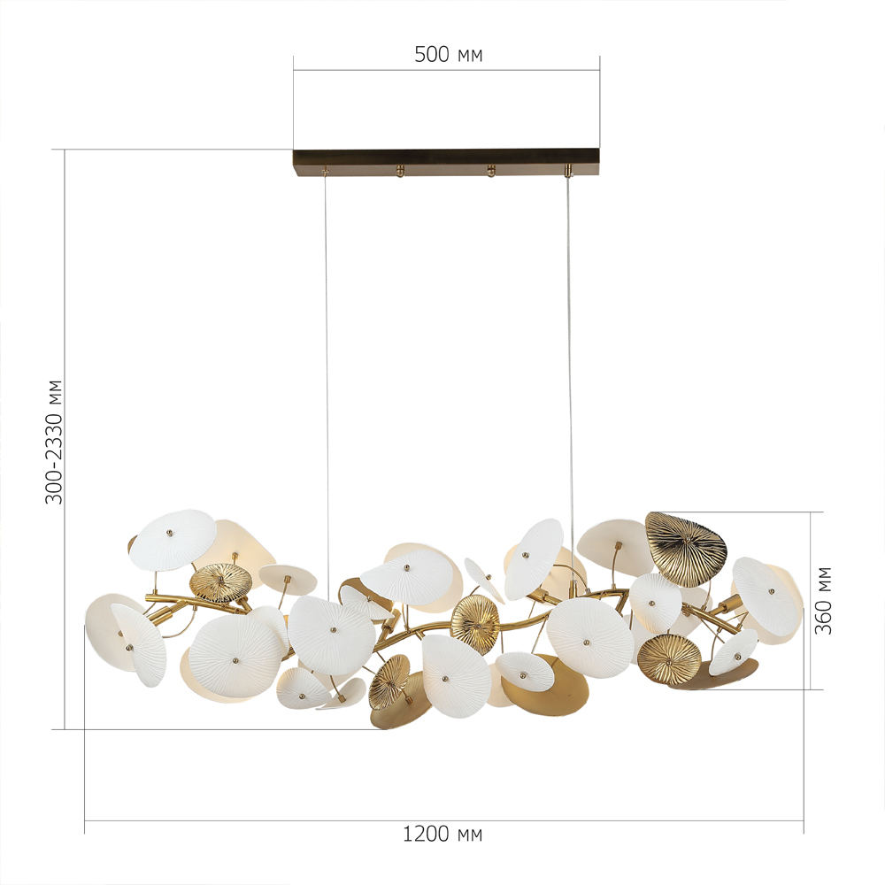 Люстра с белыми и золотистыми цветами G9 Dahlia Flowers Lamp в Твери