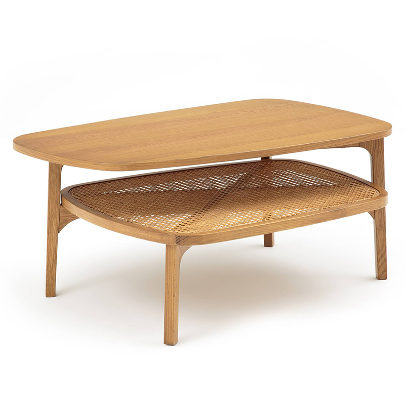 Кофейный стол Morten Wicker Coffee Table Светлый дуб в Твери | Loft Concept 