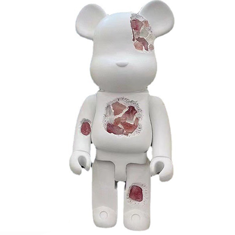 Статуэтка Bearbrick Pink Crystal Белый Розовый пастельный Статуэтка Bearbrick Pink Crystal Белый Розовый пастельный в Твери | Loft Concept