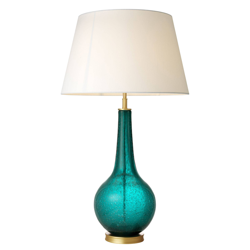 Настольная лампа Eichholtz Table Lamp Massaro Бирюзовый Латунь Белый Настольная лампа Eichholtz Table Lamp Massaro Бирюзовый Латунь Белый в Твери | Loft Concept