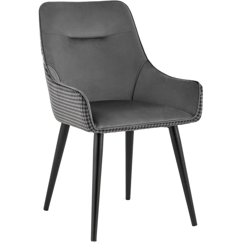 Стул Joan Chair Ткань Гусиная Лапка Серый Черный Стул Joan Chair Ткань Гусиная Лапка Серый Черный в Твери | Loft Concept