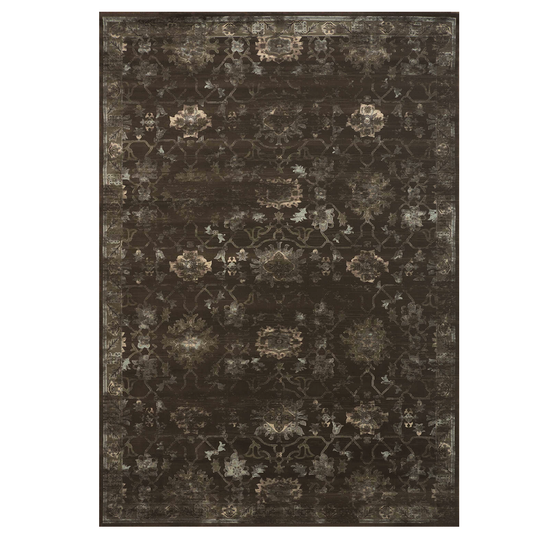 Ковёр из вискозы Indian pattern Choco Коричневый Ковёр из вискозы Indian pattern Choco Коричневый в Твери | Loft Concept