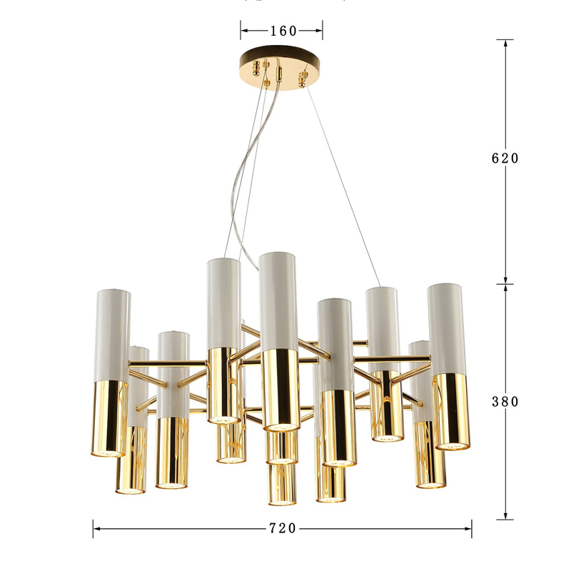 Люстра с бело-золотыми плафонами Delightfull в Твери