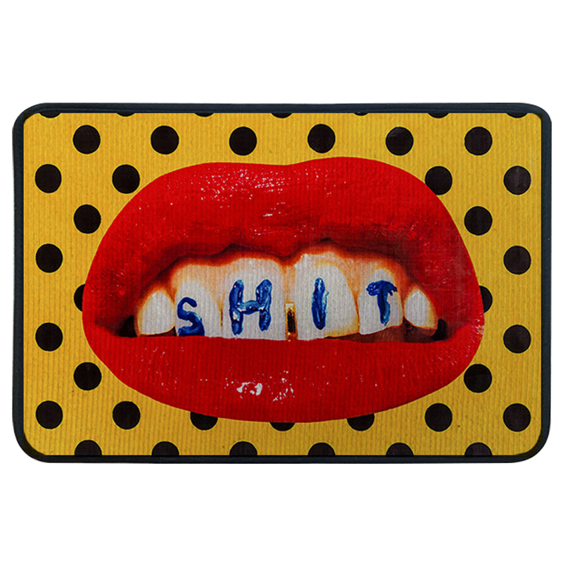 Ковер Seletti Rectangular Rug Teeth Small Желтый Красный Ковер Seletti Rectangular Rug Teeth Small Желтый Красный в Твери | Loft Concept