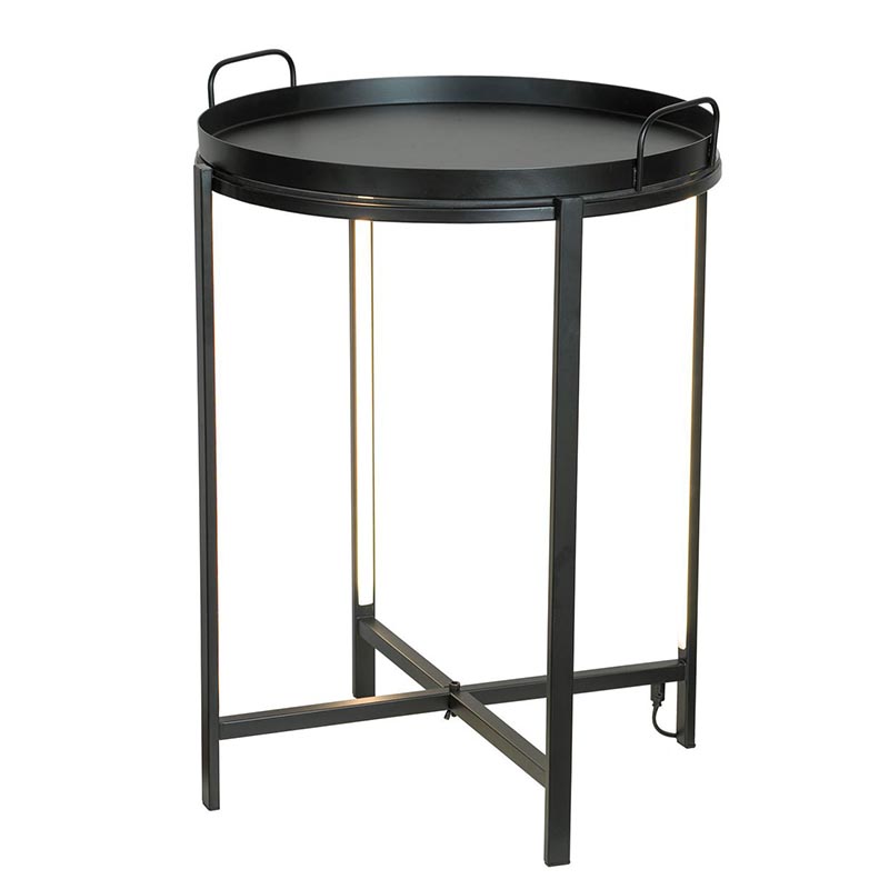 Приставной стол Nagib Side Table Black LED Черный Приставной стол Nagib Side Table Black LED Черный в Твери | Loft Concept