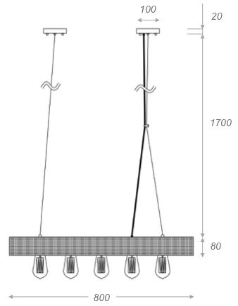 Люстра Loft Wooden Lighting Line Pendant в Твери