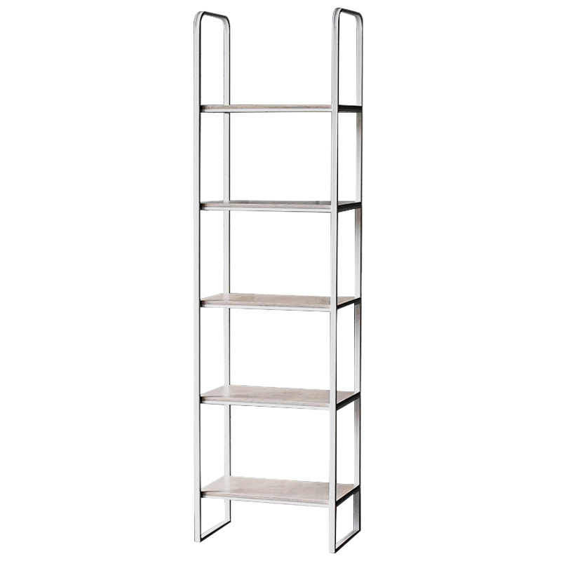 Стеллаж Ayman Industrial Metal Rust Rack Белый Древесина Стеллаж Ayman Industrial Metal Rust Rack Белый Древесина в Твери | Loft Concept