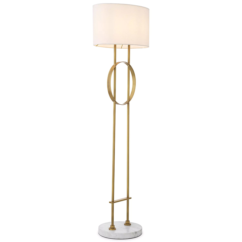 Торшер Eichholtz Floor Lamp Kaiser Латунь Белый Мрамор Bianco Белый Торшер Eichholtz Floor Lamp Kaiser Латунь Белый Мрамор Bianco Белый в Твери | Loft Concept