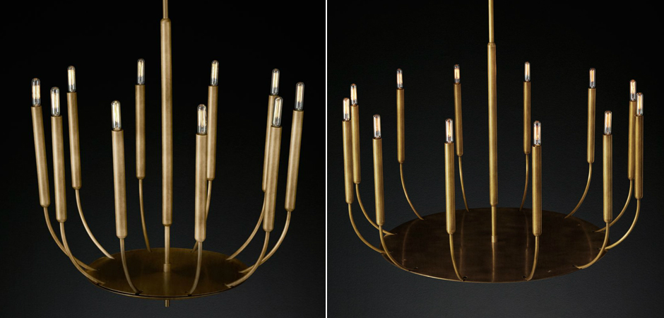 Люстра RH Quenouilles Round Chandelier brass Люстра RH Quenouilles Round Chandelier brass - Loft-Concept в Твери